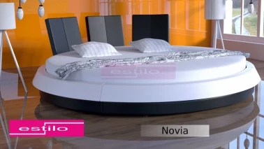 okrągłe łóżko do sypialni