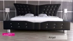 Łóżko sypialniane Angel z kryształami Swarovskiego velur