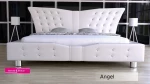 Łóżko do sypialni  Angel z kryształami 140x200 - tkanina