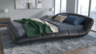 Łóżko ze skóry naturalnej Lazurro-2 Slim 200x220 