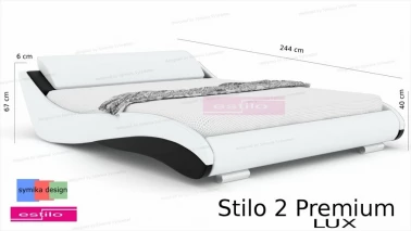 Łóżko do sypialni Stilo-2 Lux Premium 160x200 CM PROMOCJA LEDY GRATIS
