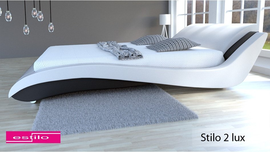 Łóżko do sypialni Stilo-2 Lux skóra naturalna, 200x220