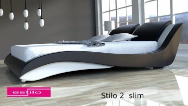 Łóżko do sypialni Stilo-2 Slim 160x200 skóra naturalna