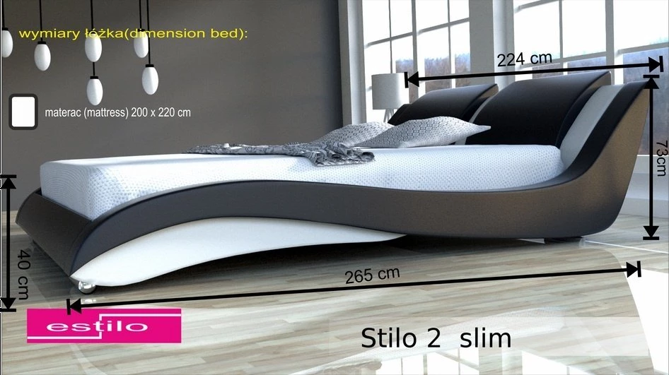 łóżko do sypialni Stilo-2 Slim