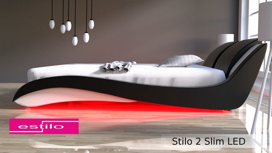Łóżko do sypialni Stilo-2 Slim LED RgB multikolor