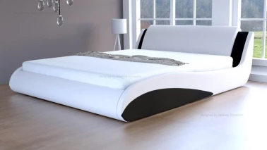 Łóżko z pojemnikiem Stilo-2 Lux Standard skóra naturalna
