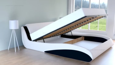 Łóżko Stilo-2 Lux Standard z pojemnikiem na pościel - velur