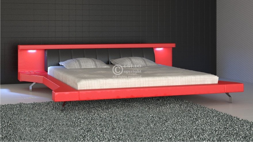 Łóżko tapicerowane Soul Led 180x200 - tkanina