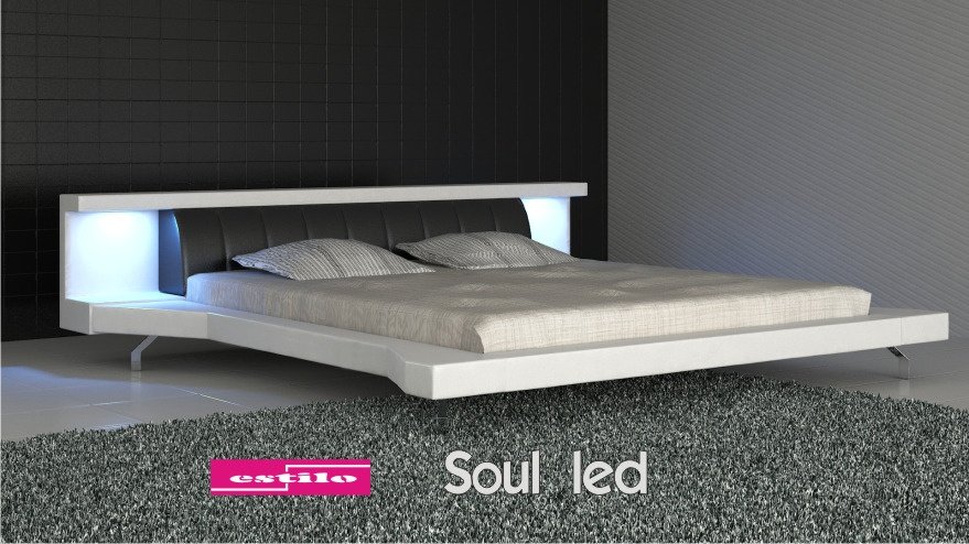 Łóżko tapicerowane Soul Led 180x200