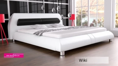 Łóżko tapicerowane Wiki skóra naturalna 160x200