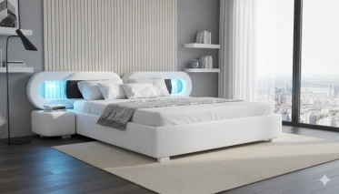 Łóżko z pojemnikiem Harmony Led New