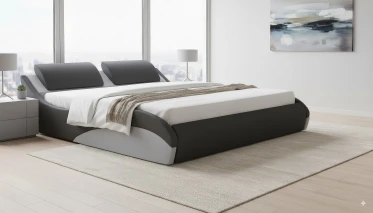 Łóżko z pojemnikiem Stilo-2 Premium 160x200 czarno-szare