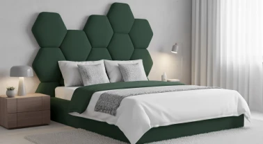 Novia25 łóżko tapicerowane do sypialni tkanina